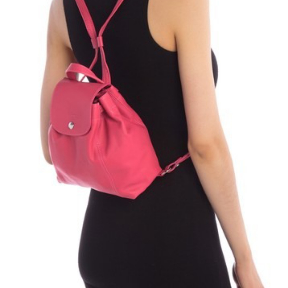 Longchamp Pink Leather Backpack - Picture 16 of 16